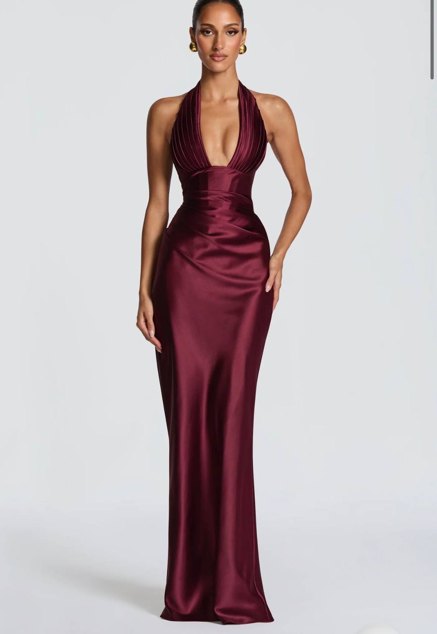 Elowen Maxi Dress Cherry Lacquer