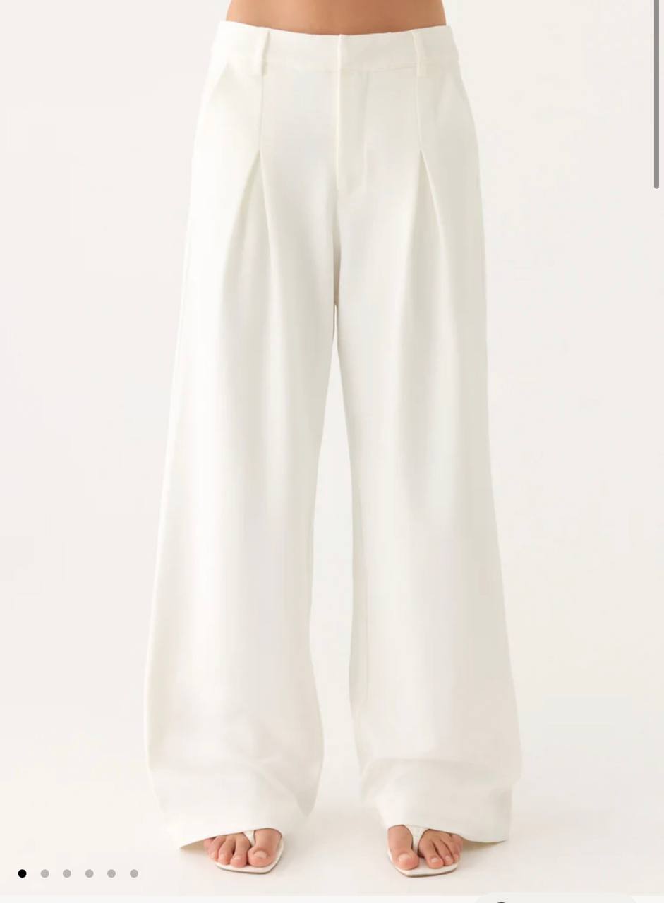 Sora Low Rise Pant White