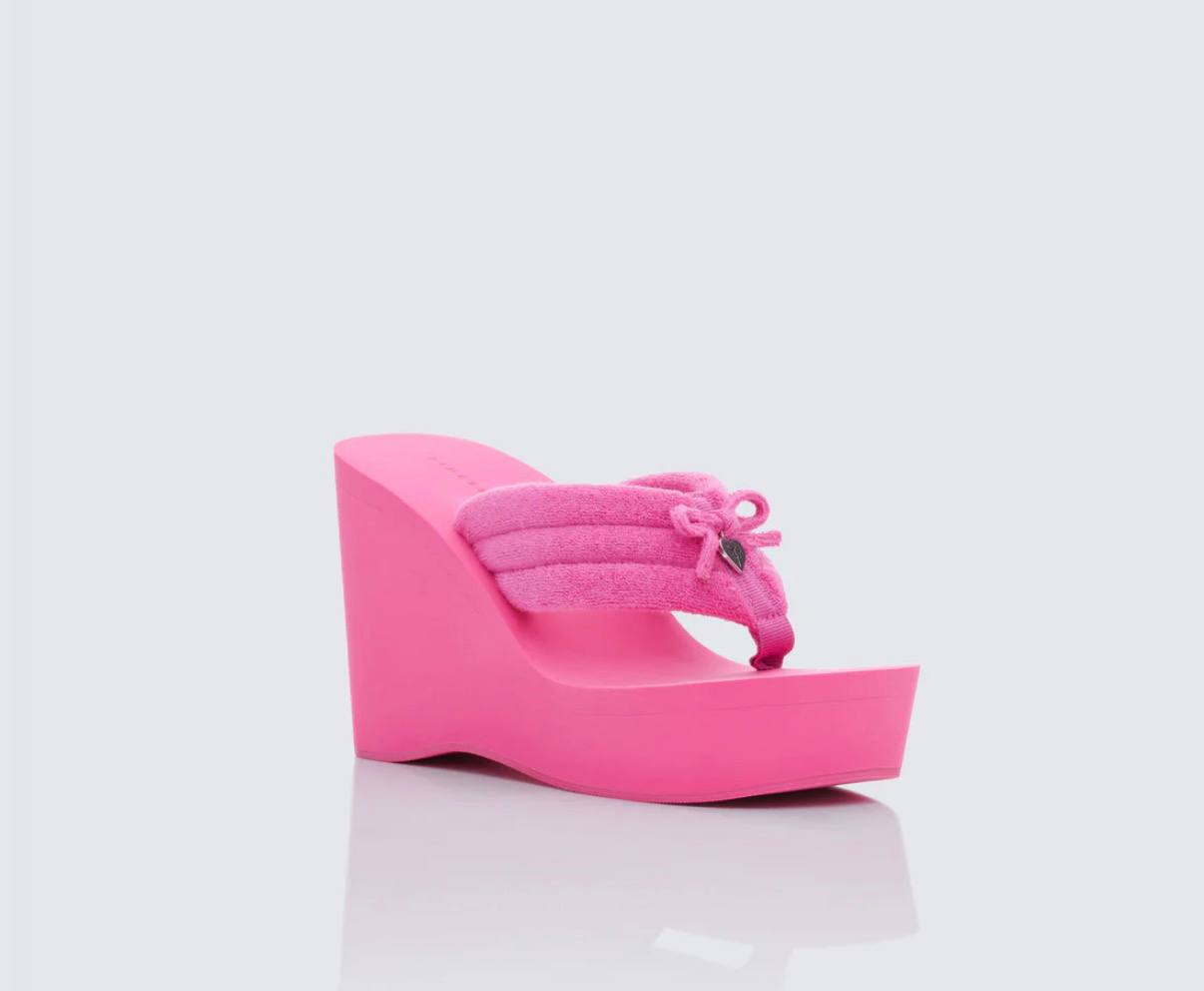 Deema Pink Wedge Flip Flop