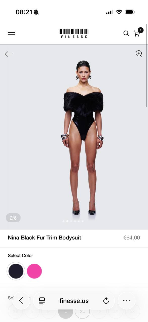 Nina Fur Trim Bodysuit