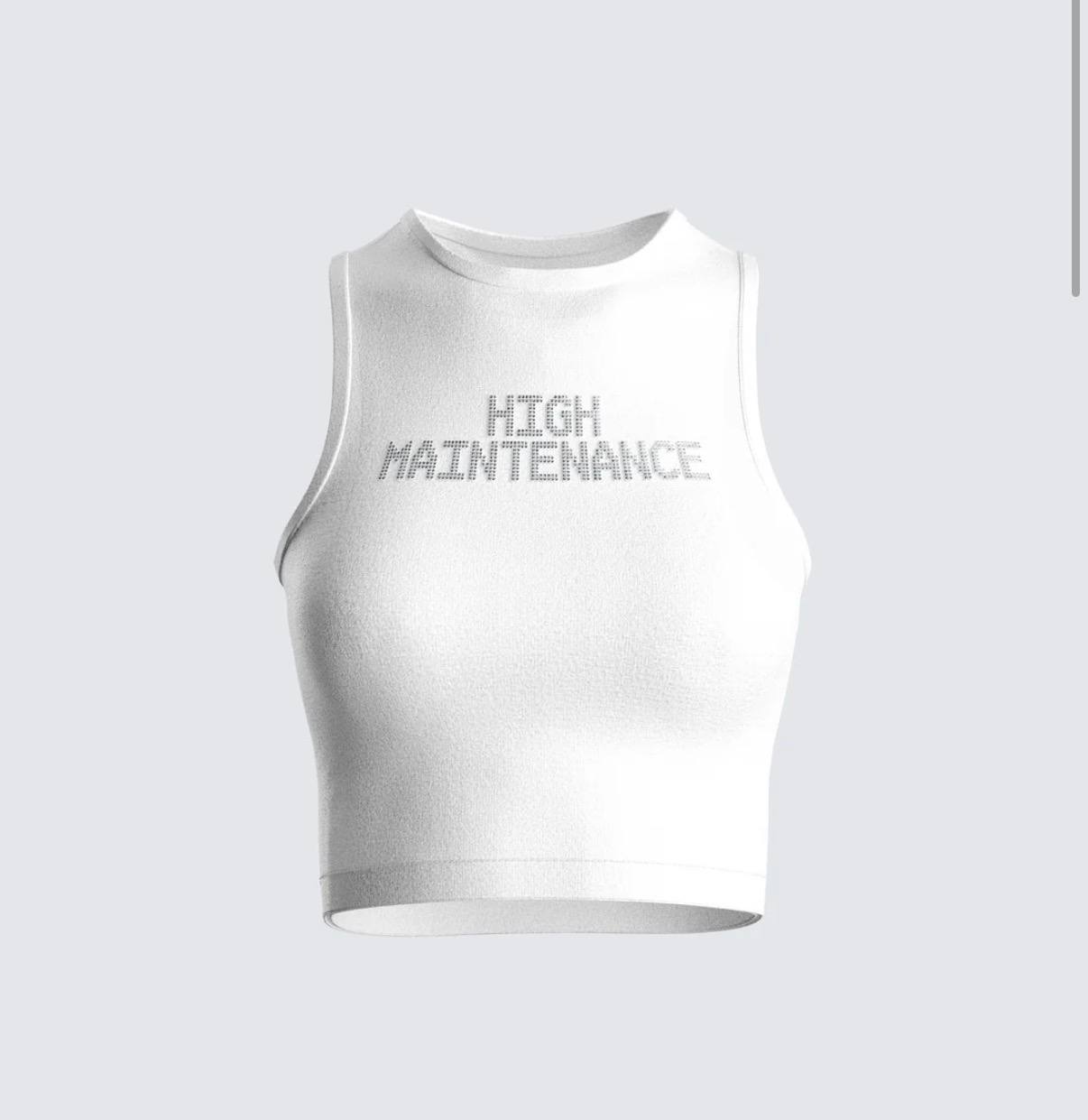 Rumi High Maintenance Rhinestone Crop Top