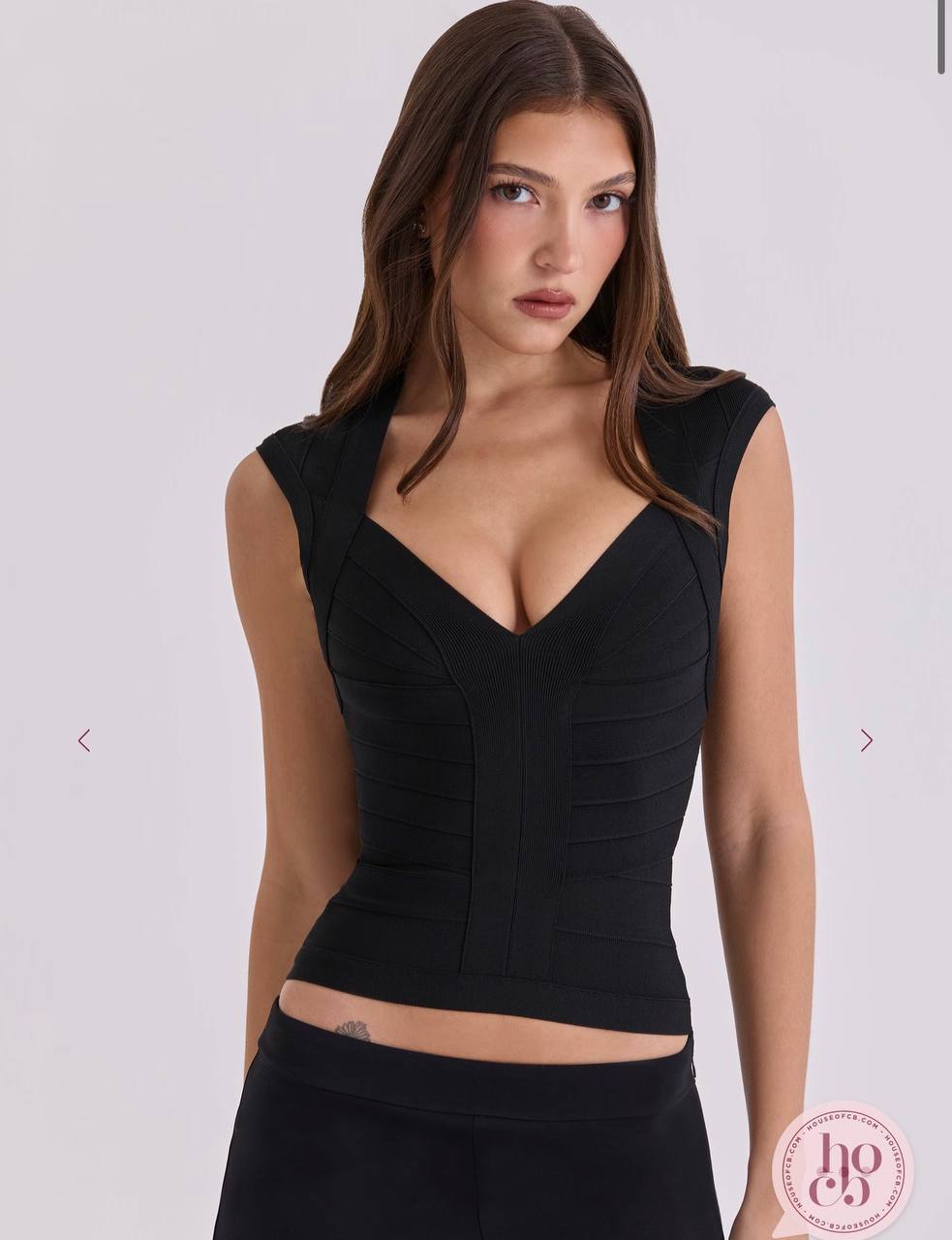 The Icon Black Bandage Top